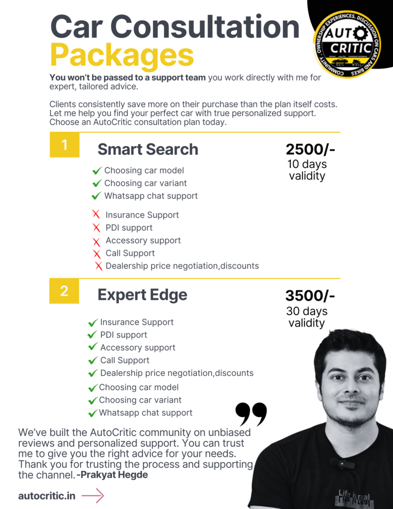 autocritic car consultation packages Autocritic car consultation