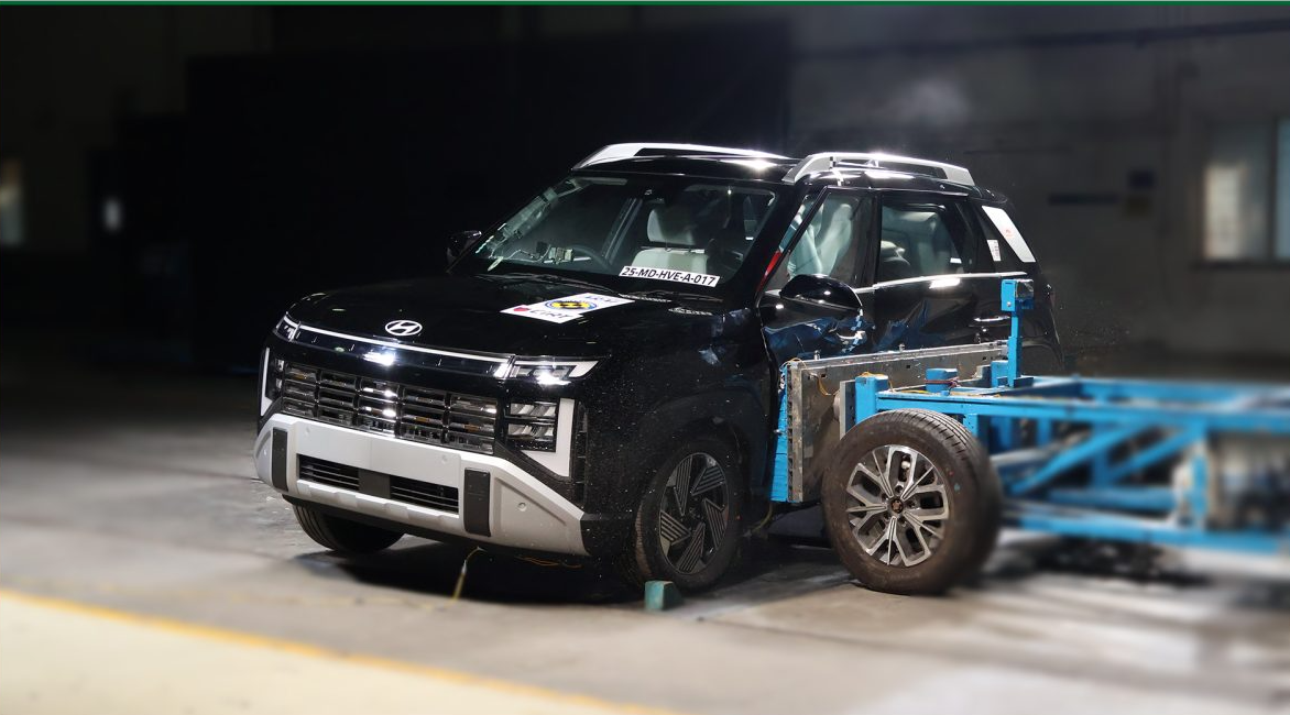 Hyundai Venue Bharat NCAP Side Barrier Crash Test
