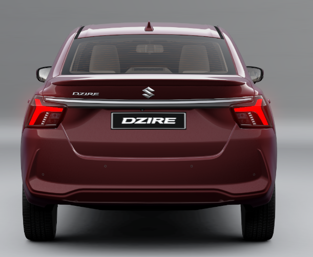 Rear profile view of the new Maruti Suzuki Dzire