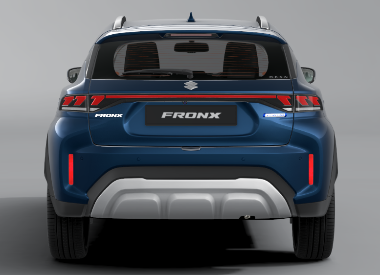 Rear profile view of the Maruti Suzuki Fronx